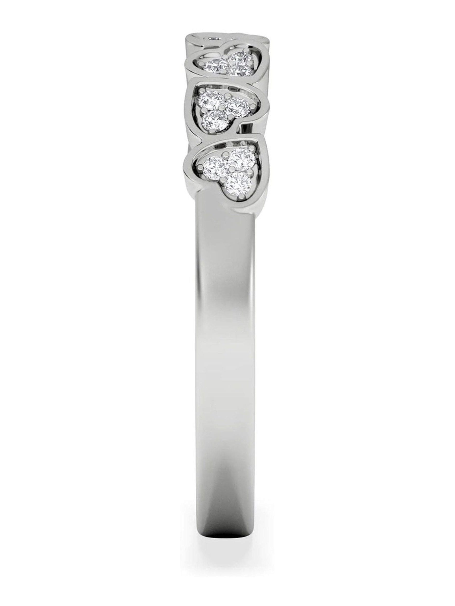 The Diamond Store heart half eternity ring 0.11ct lab diamond - British product