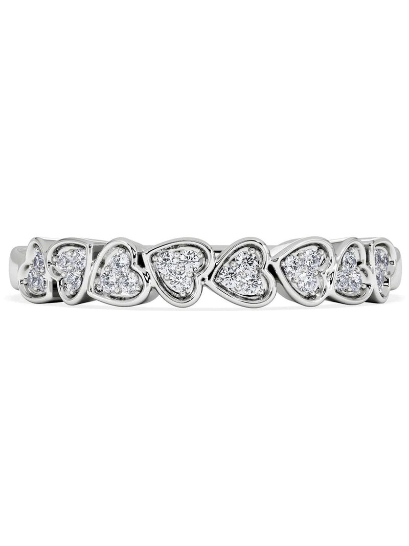 The Diamond Store heart half eternity ring 0.11ct lab diamond - British product