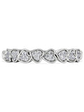 The Diamond Store heart half eternity ring 0.11ct lab diamond - British product