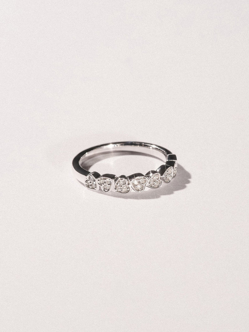 The Diamond Store heart half eternity ring 0.11ct lab diamond - British product