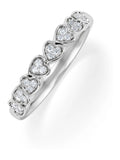 The Diamond Store heart half eternity ring 0.11ct lab diamond - British product