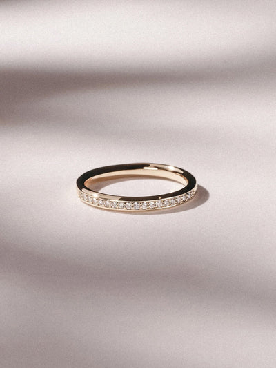 Next The Diamond Store Heritage 18K Gold Vermeil 0.15ct Lab Diamond Half Eternity Ring- Buy online at McGrocer