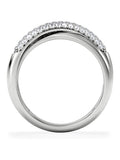 The Diamond Store crossover ring lab diamond 0.35ct 925 silver, UK version