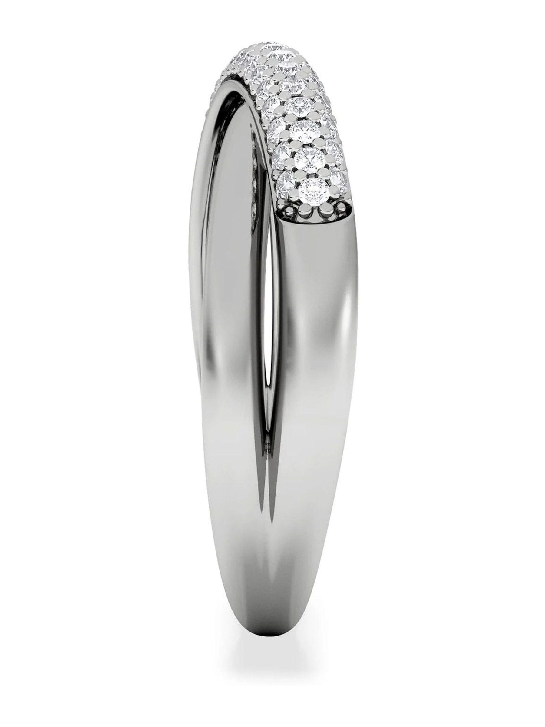 The Diamond Store crossover ring lab diamond 0.35ct 925 silver, UK version