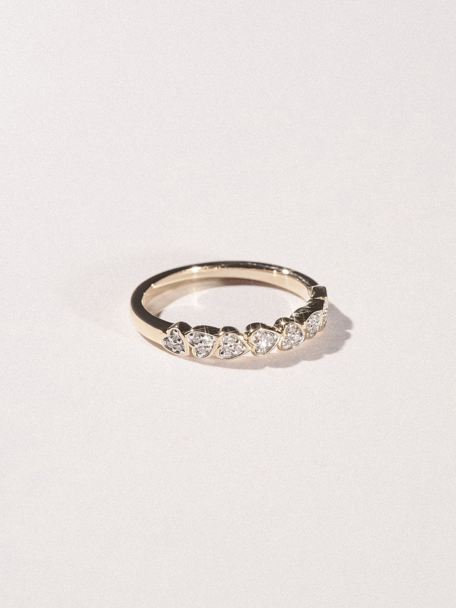 The Diamond Store heart half eternity ring 0.11ct, imported from the UK