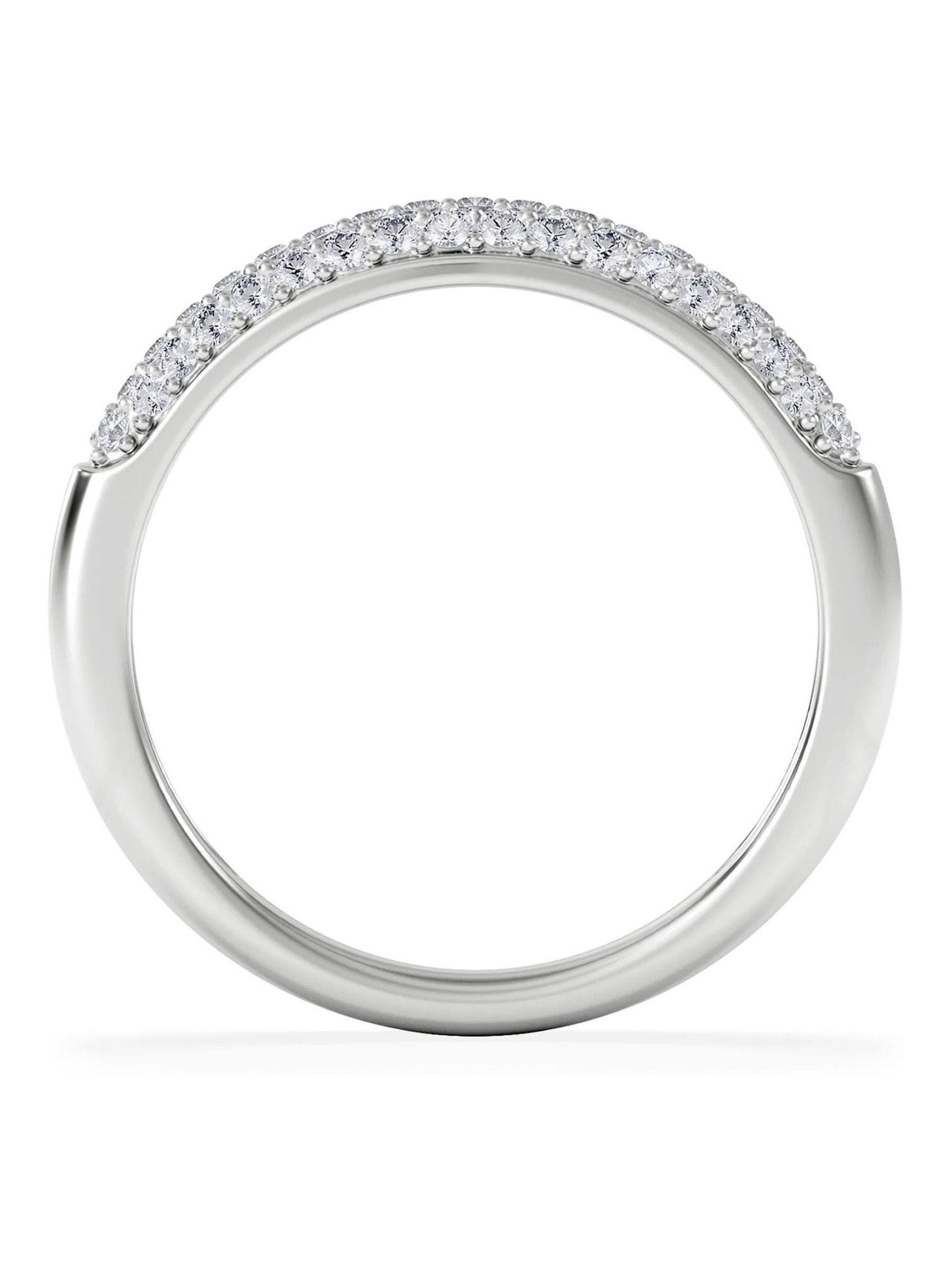 The Diamond Store lab diamond micro pave half eternity ring, UK version