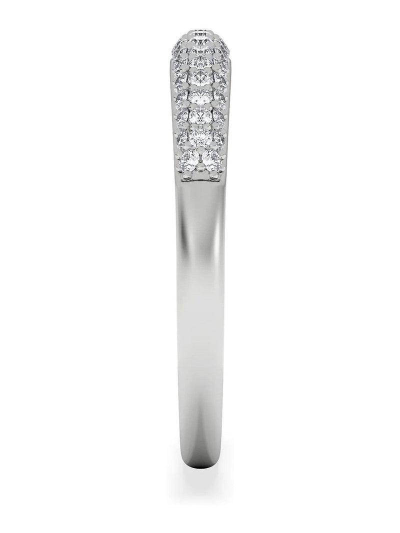 The Diamond Store lab diamond micro pave half eternity ring, UK version