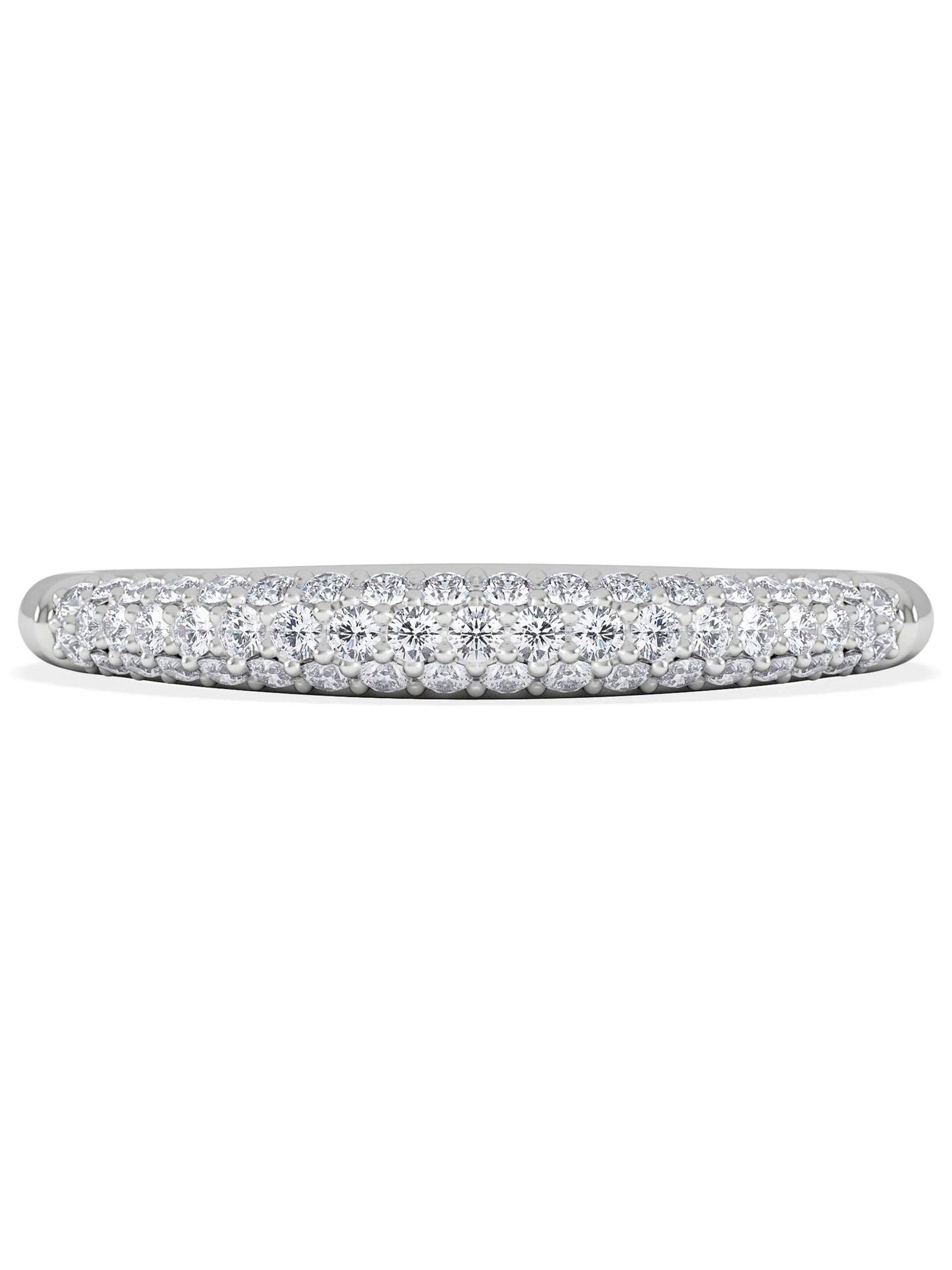 The Diamond Store lab diamond micro pave half eternity ring, UK version