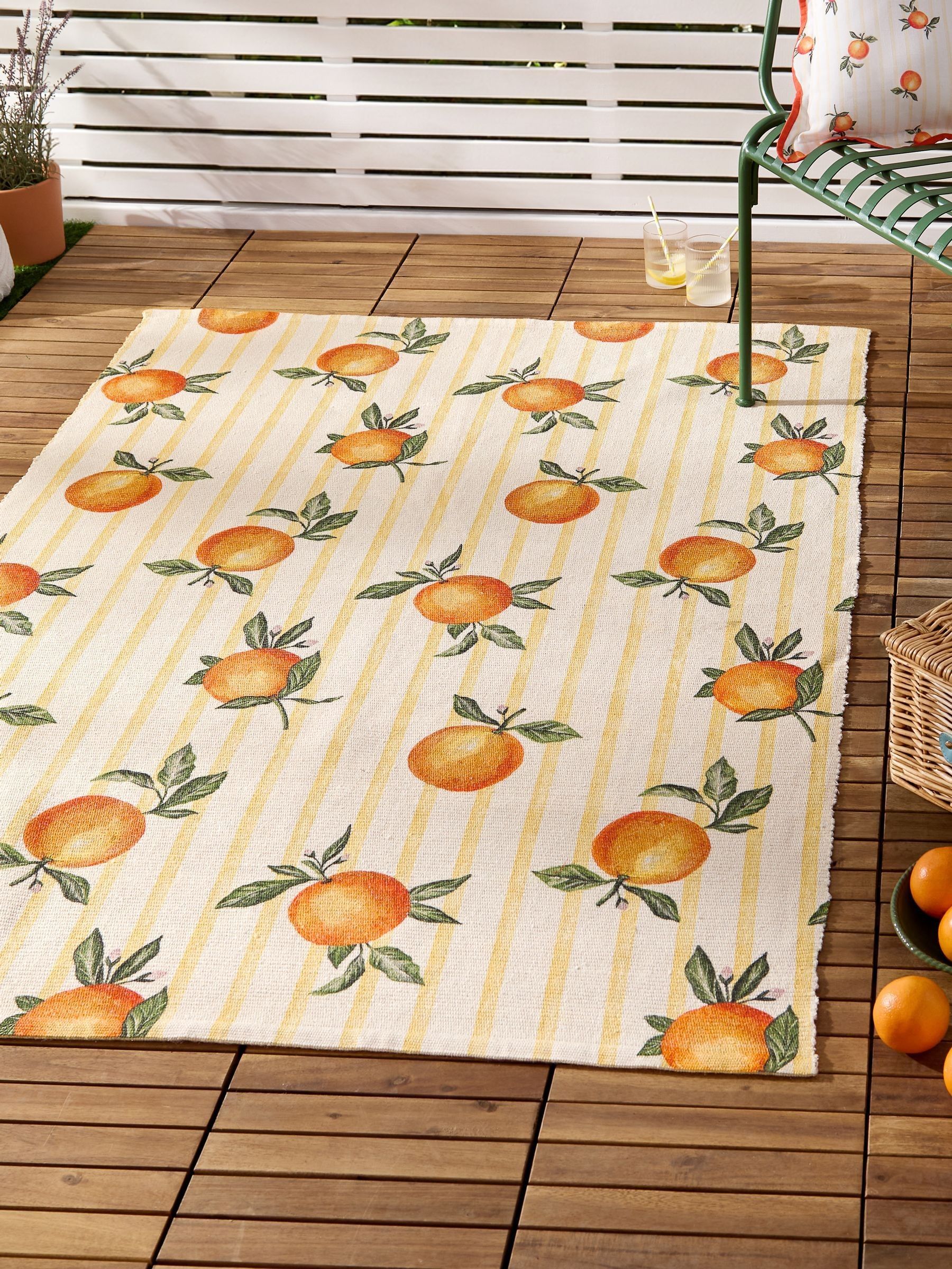 Furn Yellow Fruits Oranges rug 120x170cm (British brand)