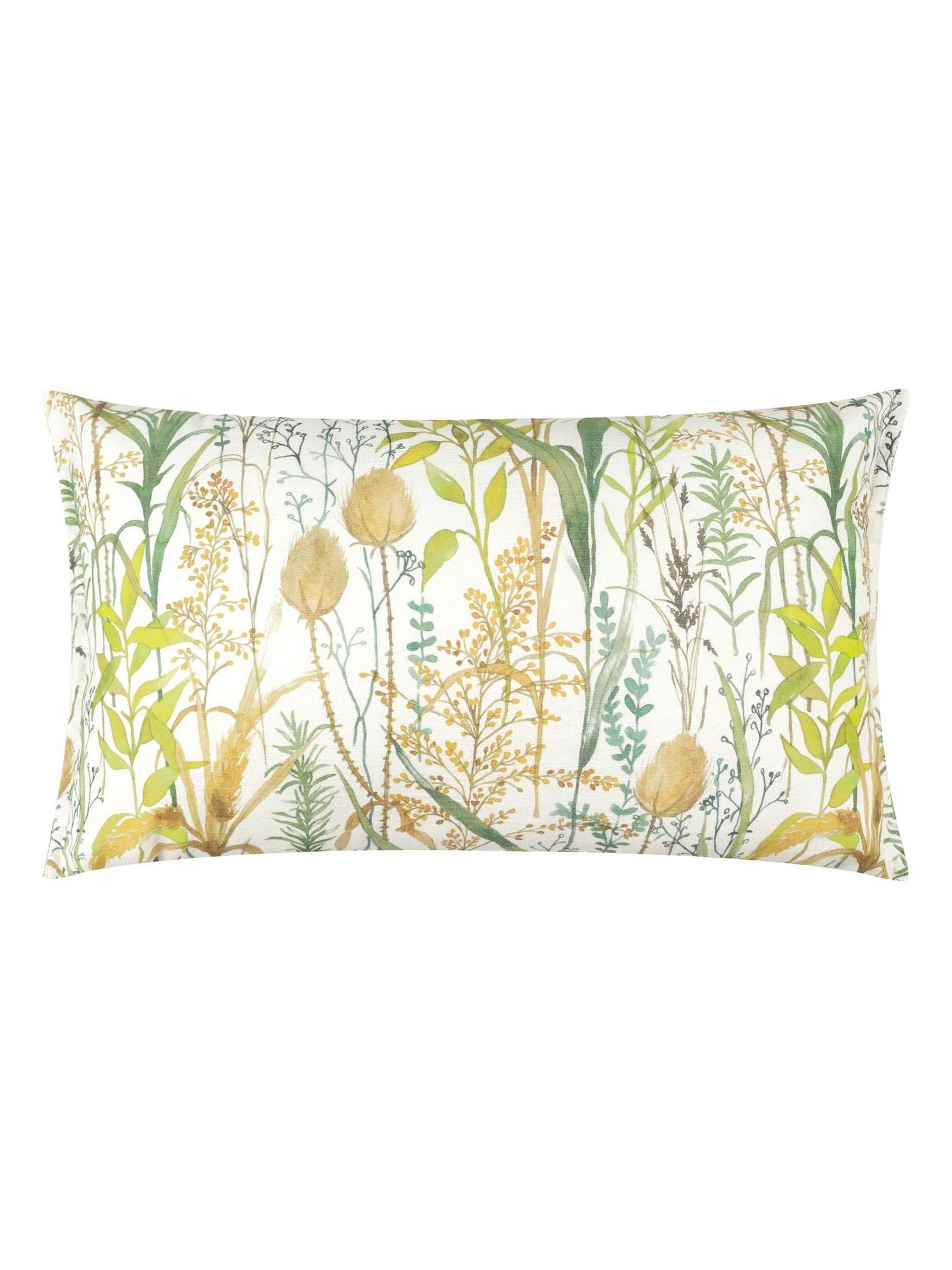 Voyage Moss Lydiard reversible outdoor cushion 30x50, imported from the UK