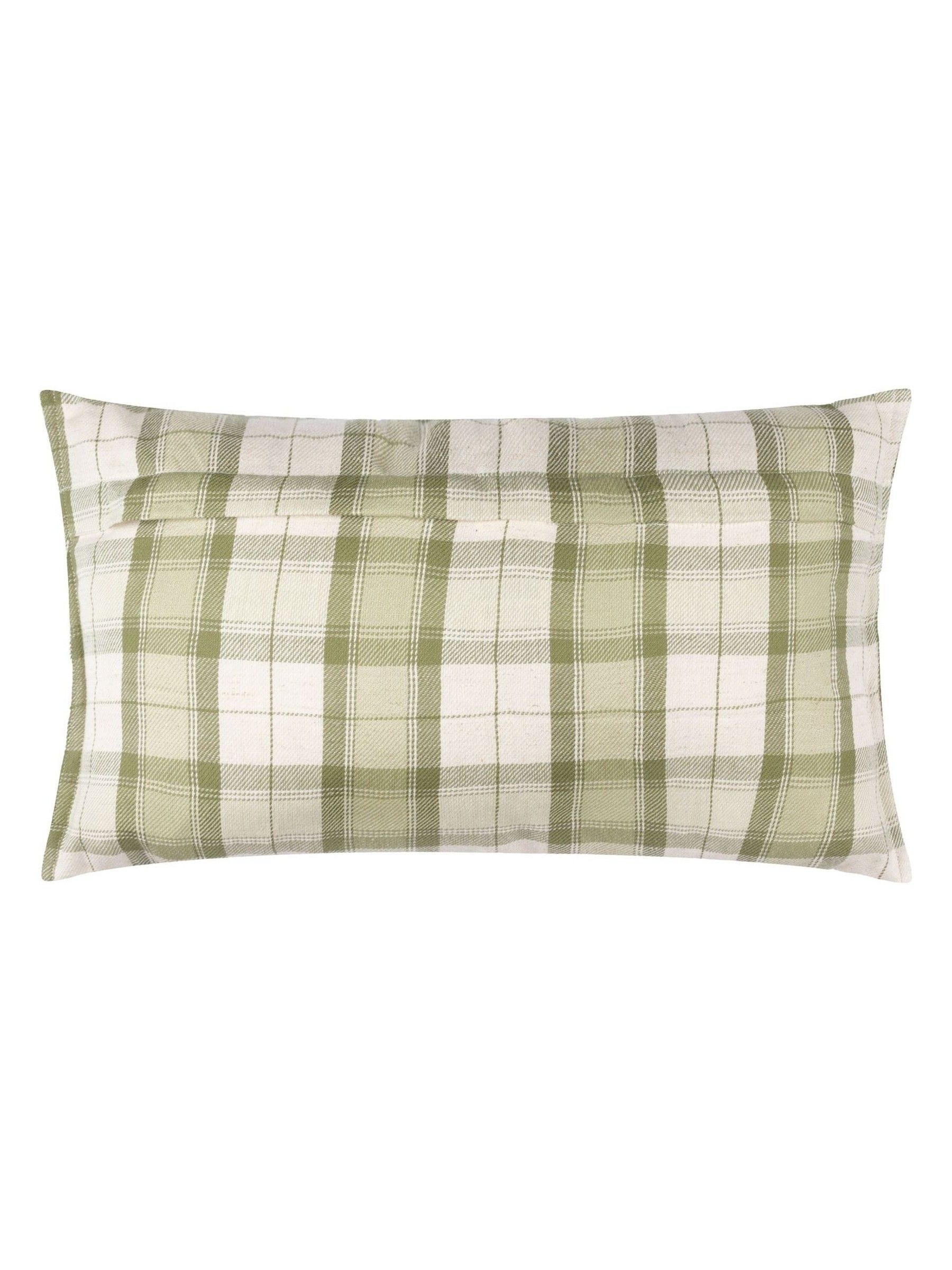 Voyage Moss Lydiard reversible outdoor cushion 30x50, imported from the UK