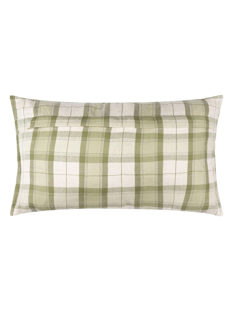 Voyage Moss Lydiard reversible outdoor cushion 30x50, imported from the UK