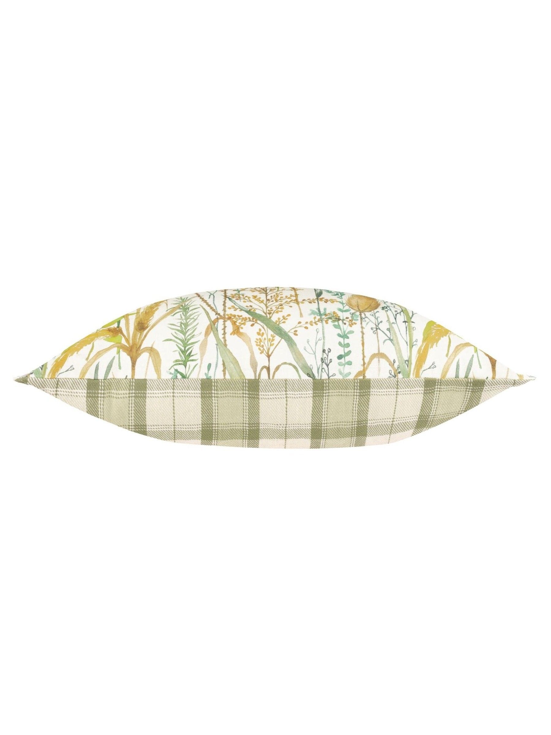 Voyage Moss Lydiard reversible outdoor cushion 30x50, imported from the UK