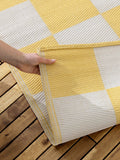 Furn outdoor rug yellow checkerboard 120x180cm (British brand)