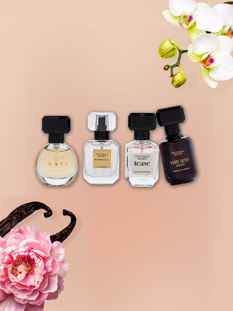 Victoria's Secret 4 Piece Assorted Gift Set with mini fragrances - British product