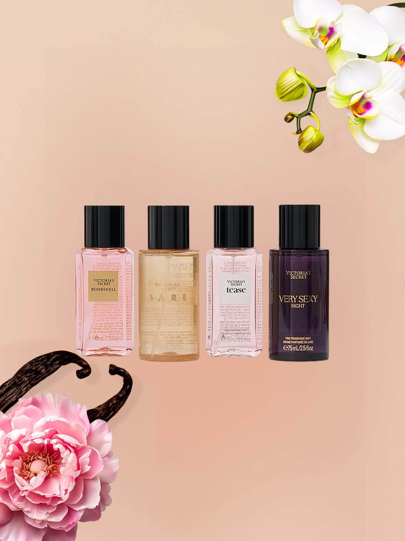Victoria's Secret 4-piece fragrance mist gift set 75ml - British product