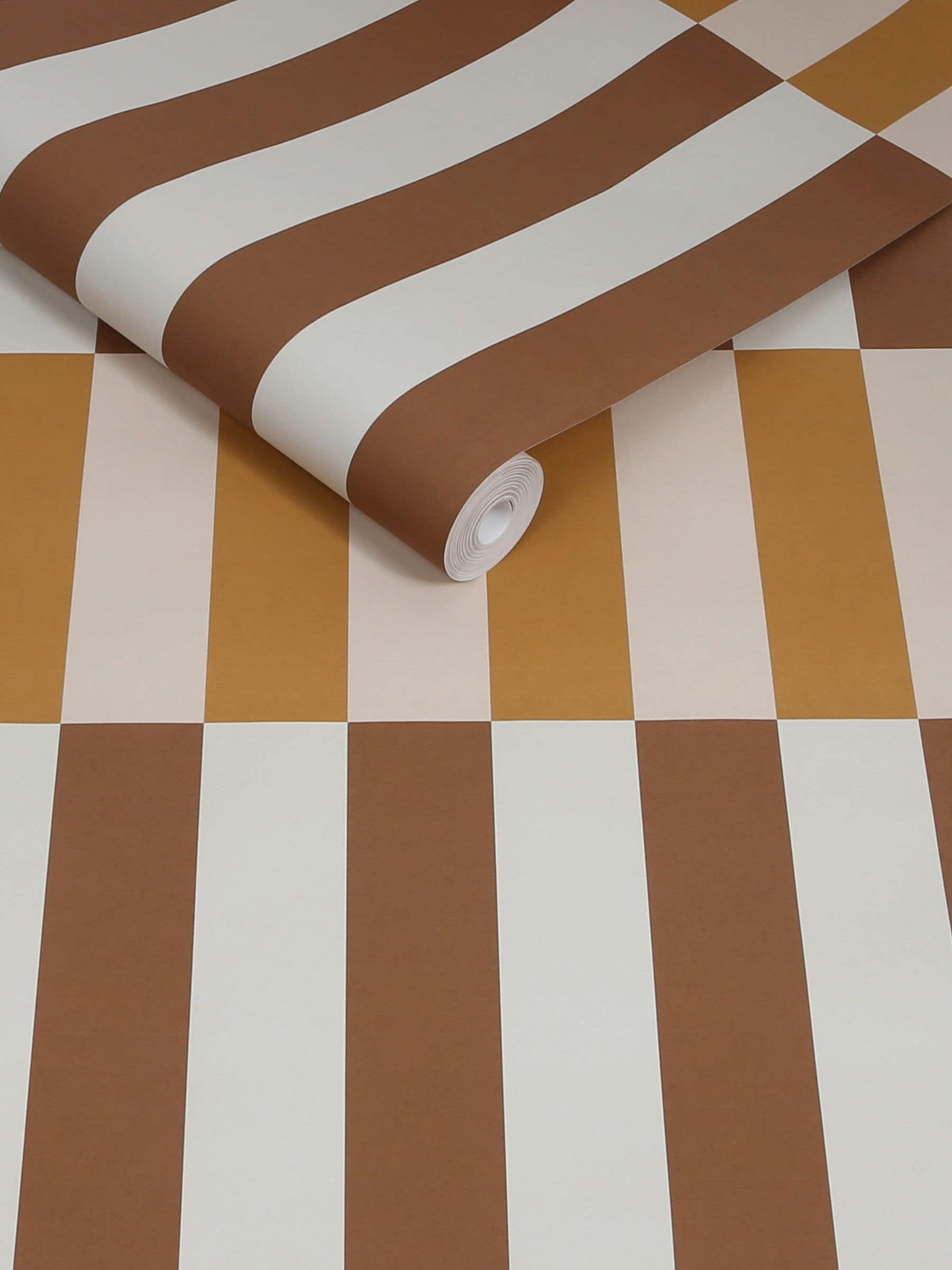 MADE.COM Terri Ochre wallpaper sample A4, imported from the UK