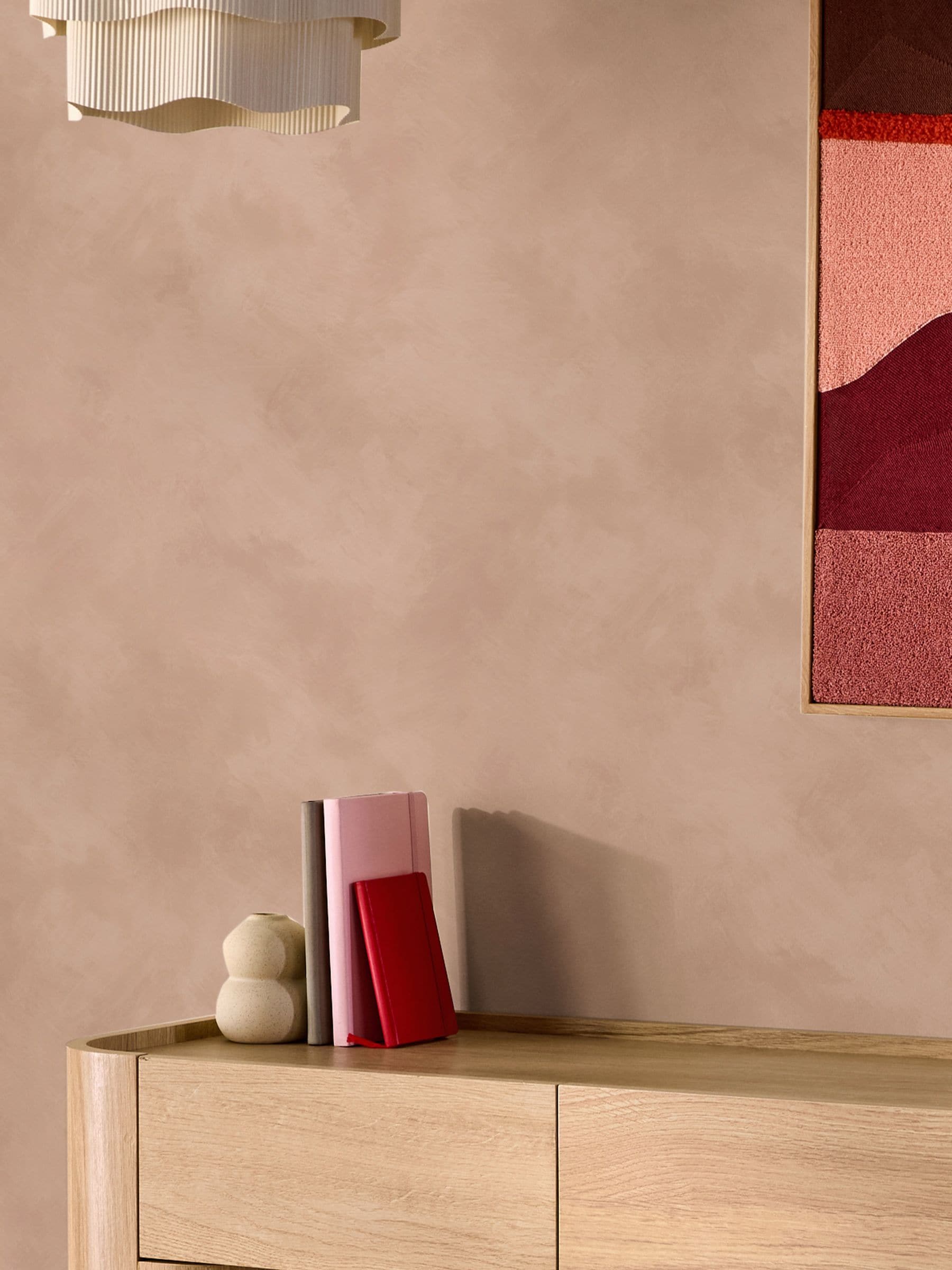 MADE.COM Blush Limewash Shae wallpaper sample A4 (British brand)