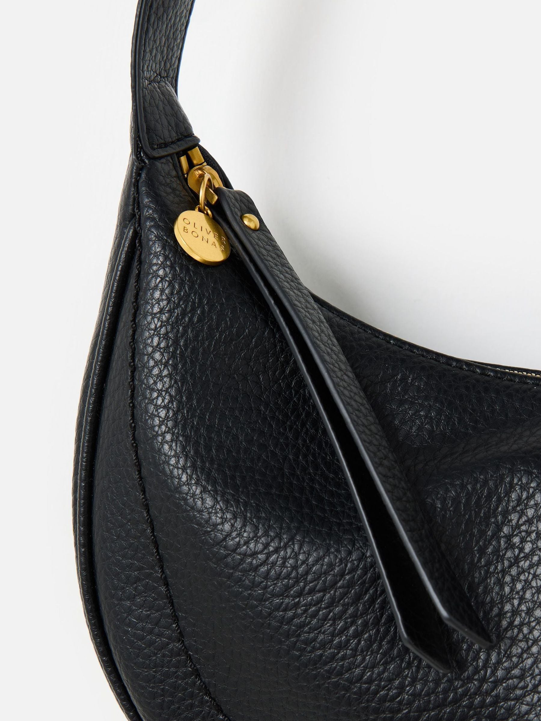 Oliver Bonas black sling crossbody bag 17cm (British brand)