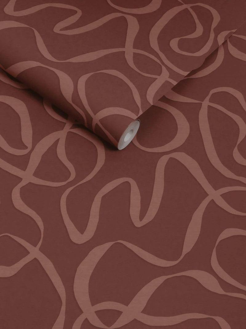 MADE.COM Purple Varri wallpaper 10m roll, imported from the UK