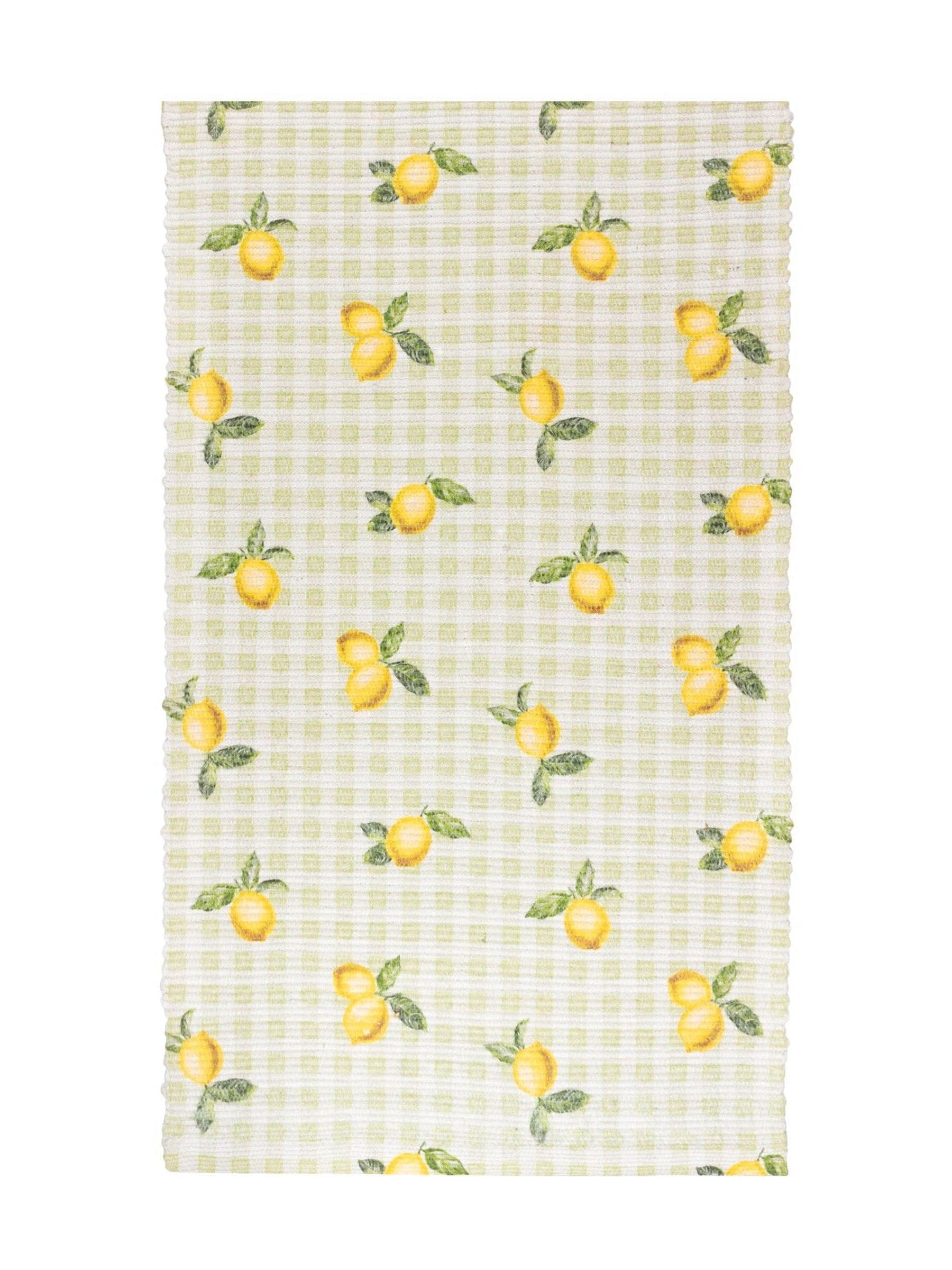 Furn sage fruits lemons table runner, imported from the UK