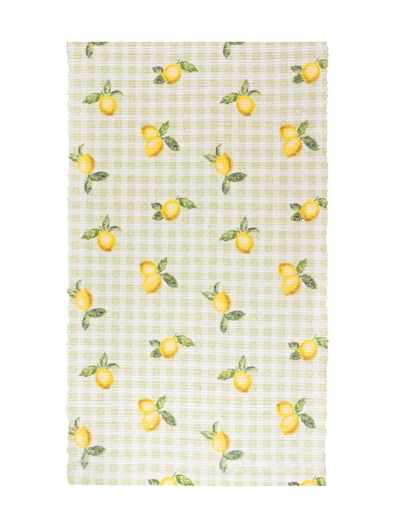 Furn sage fruits lemons table runner, imported from the UK
