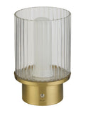 Searchlight brass glass rechargeable lamp, UK version