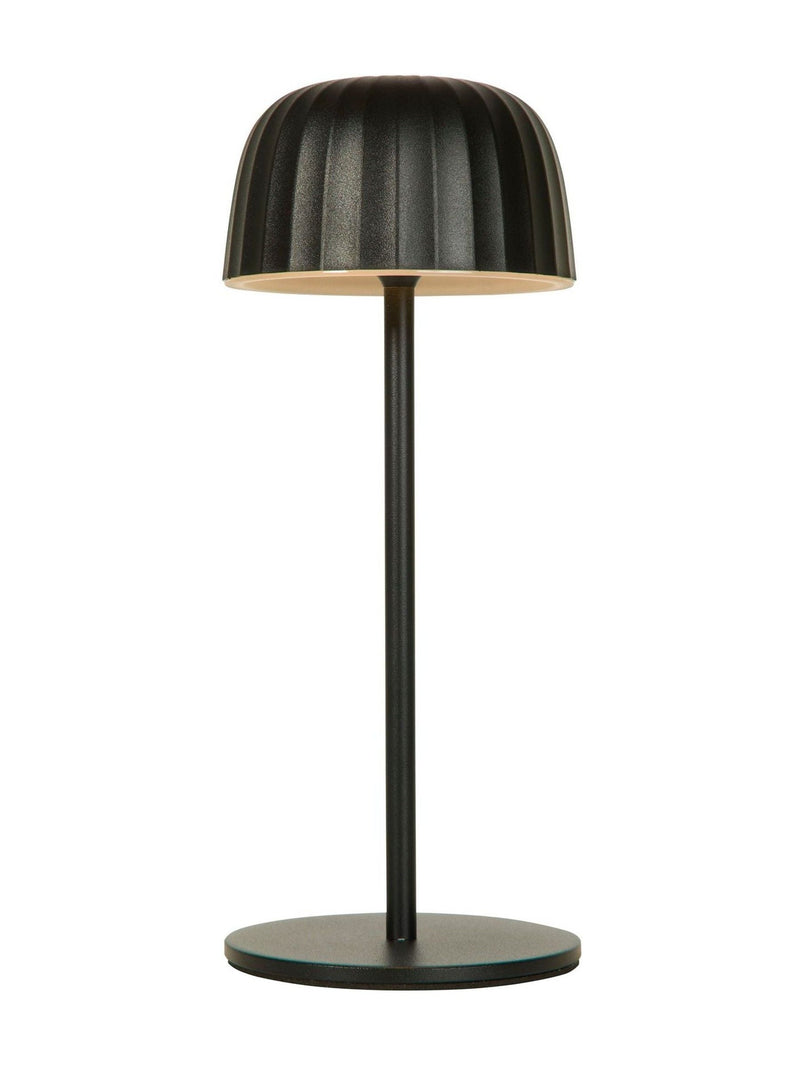 Searchlight black outdoor rechargeable table lamp - British product