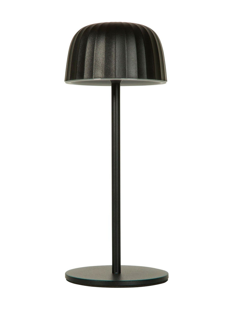 Searchlight black outdoor rechargeable table lamp - British product