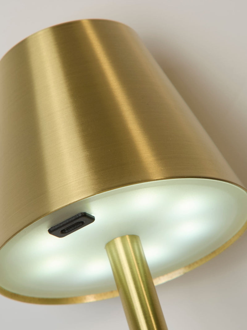 Searchlight brass rechargeable table lamp pack of two, imported from the UK