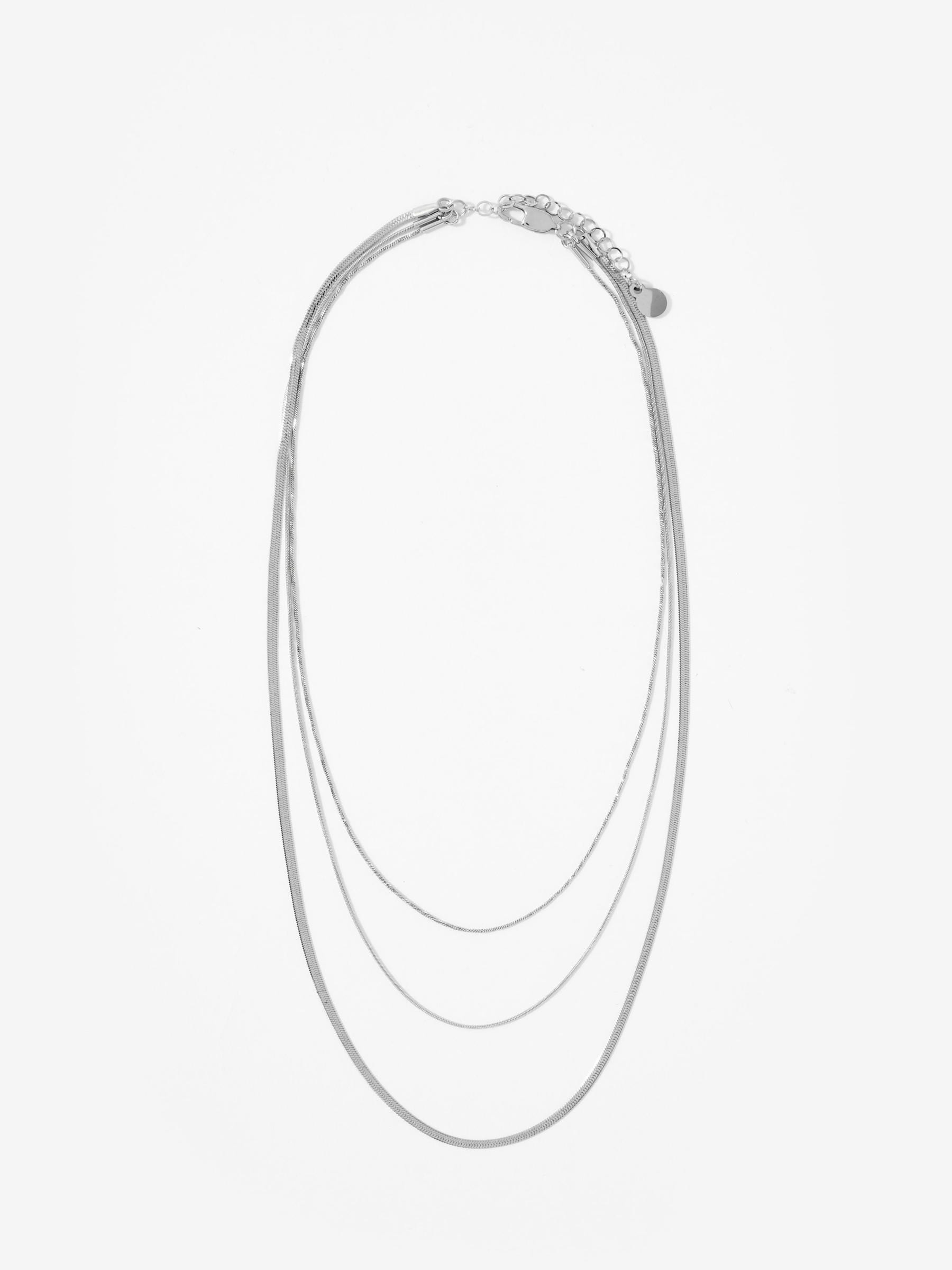 Mint Velvet gold tone triple layered necklace, UK version