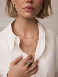 Mint Velvet gold tone triple layered necklace, UK version