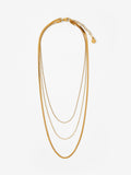 Mint Velvet gold tone triple layered necklace, UK version