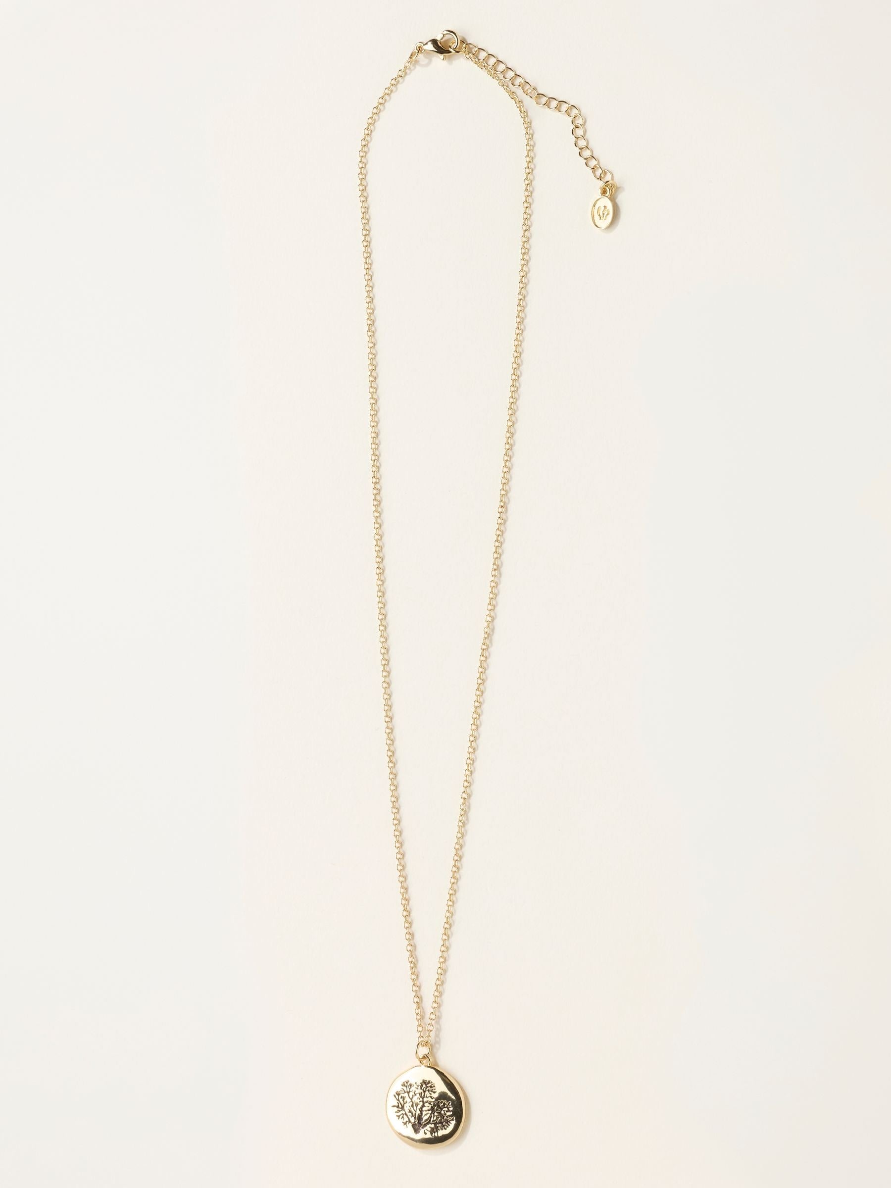 FatFace engraved gold tone necklace 24.5cm (British brand)
