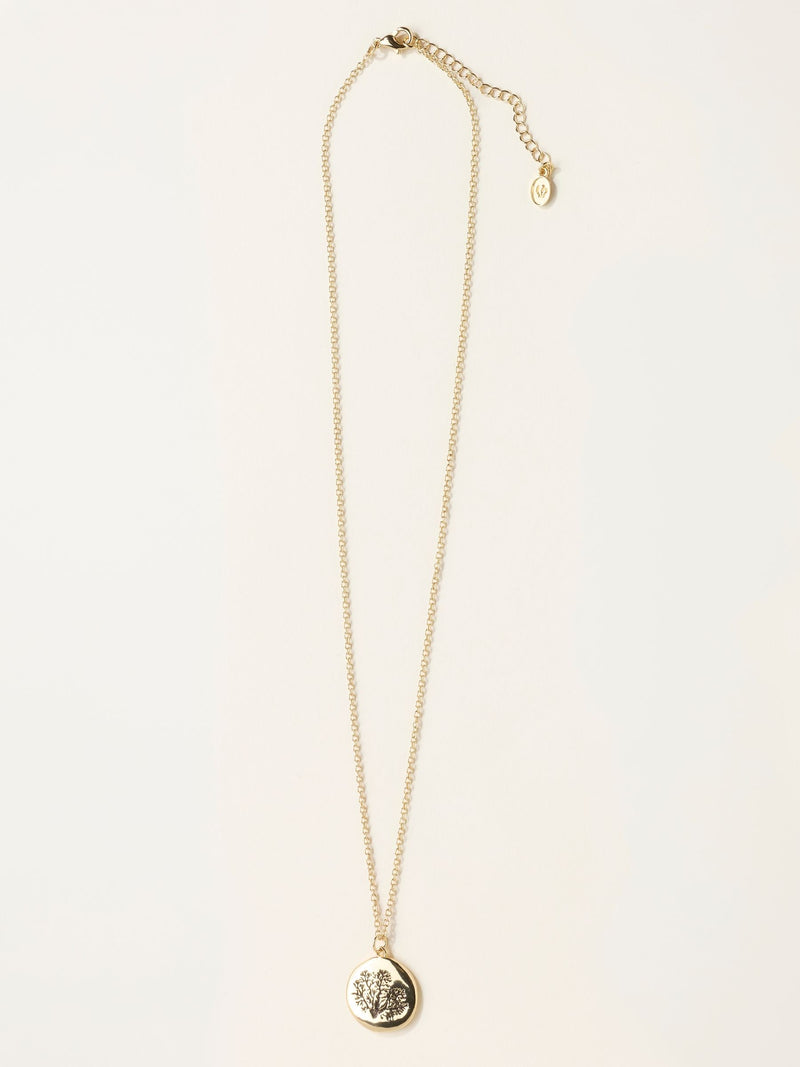 FatFace engraved gold tone necklace 24.5cm (British brand)