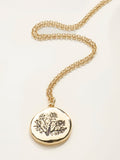 FatFace engraved gold tone necklace 24.5cm (British brand)