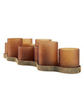 Libra Interiors Belvedere aged gold 9 light candle holder - British product