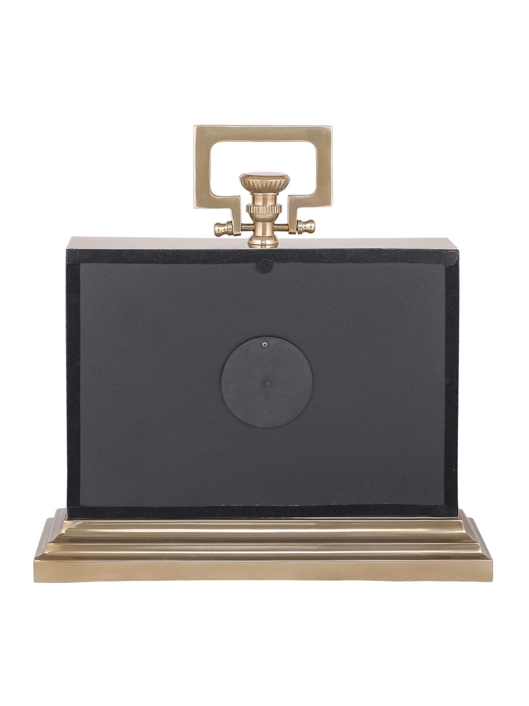 Libra Interiors mantel clock brass Latham large, imported from the UK