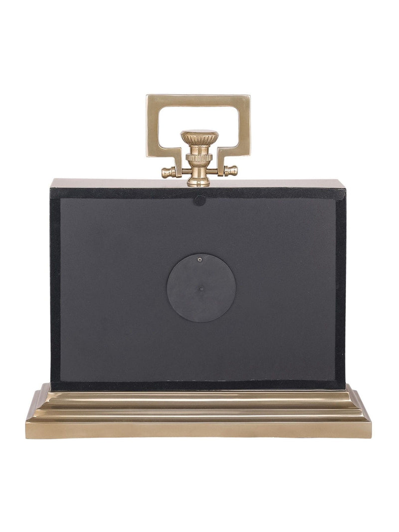 Libra Interiors mantel clock brass Latham large, imported from the UK