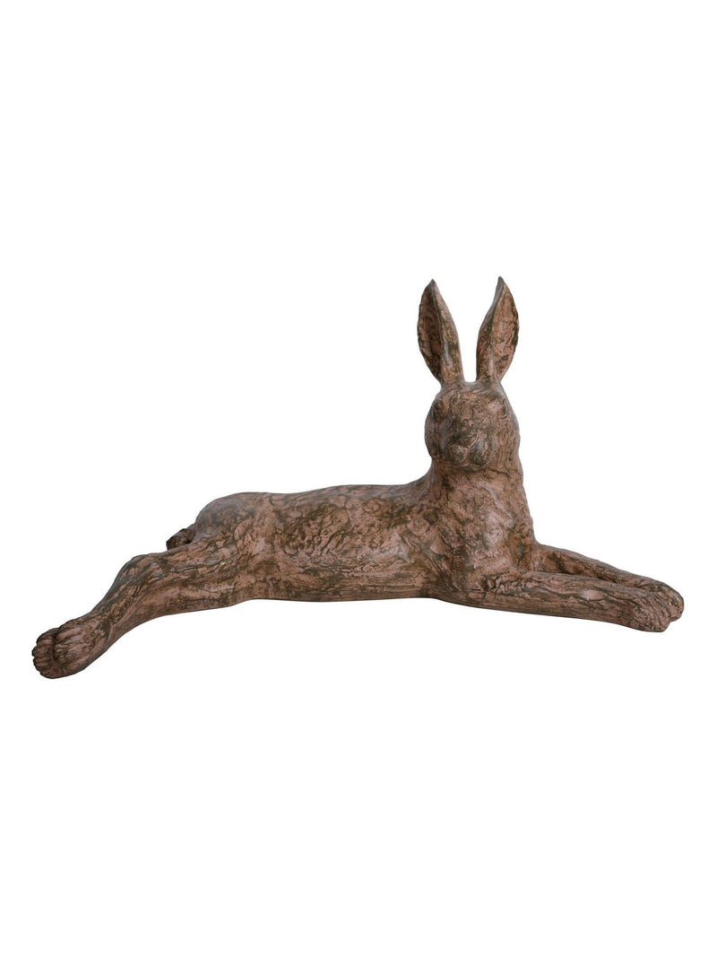 Libra Interiors lying hare ornament in stone and resin, British product
