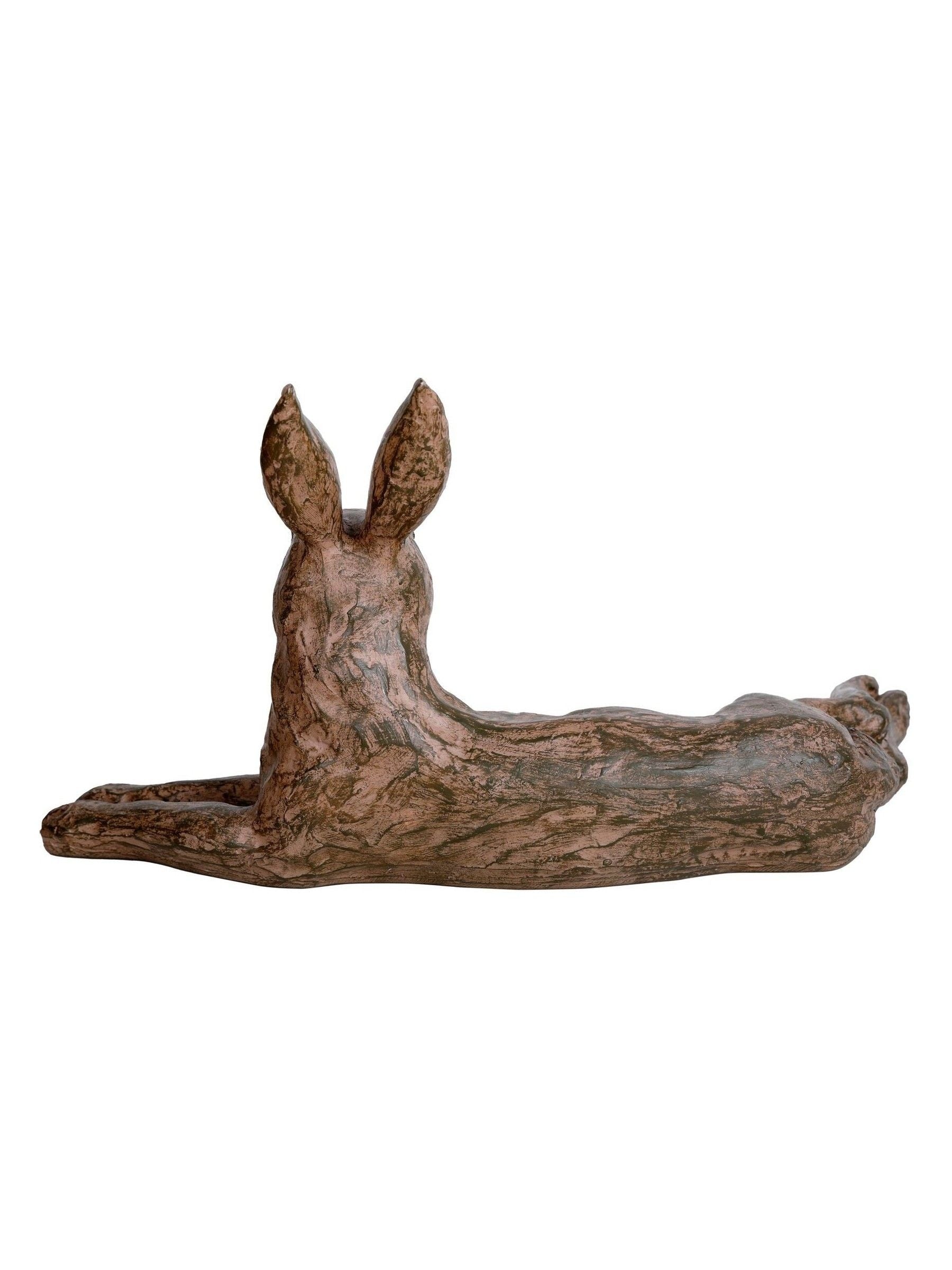 Libra Interiors lying hare ornament in stone and resin, British product