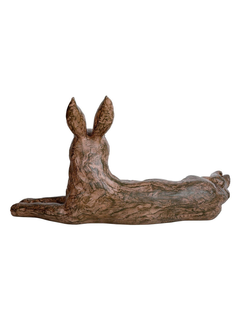 Libra Interiors lying hare ornament in stone and resin, British product