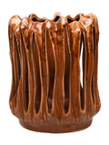Libra Interiors Denton reactive glaze candle holder 23cm - British product