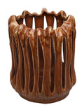 Libra Interiors Denton reactive glaze candle holder 23cm - British product
