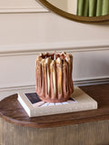 Libra Interiors Denton reactive glaze candle holder 23cm - British product