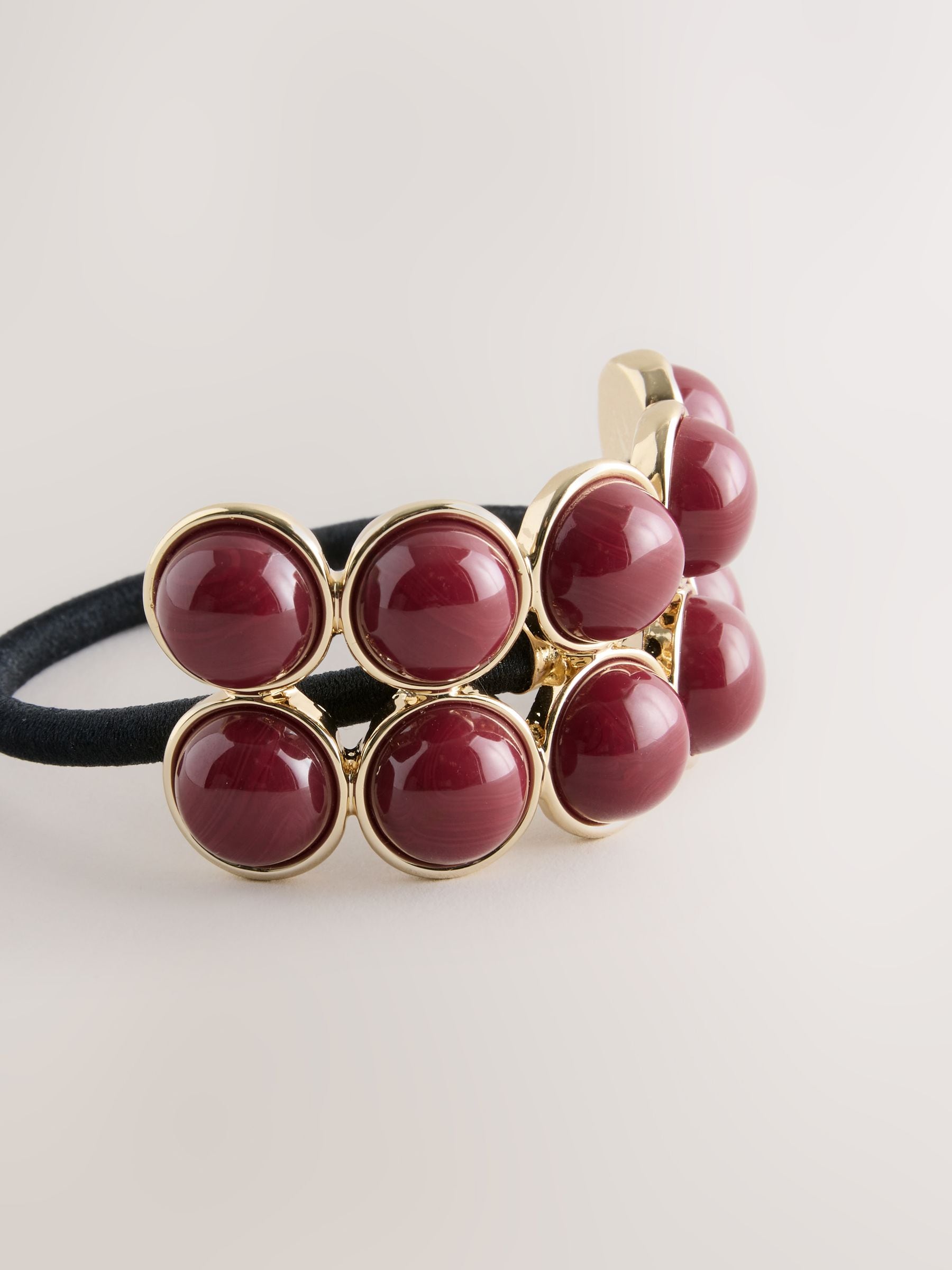 Burgundy resin hair bobble, UK version