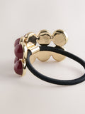 Burgundy resin hair bobble, UK version