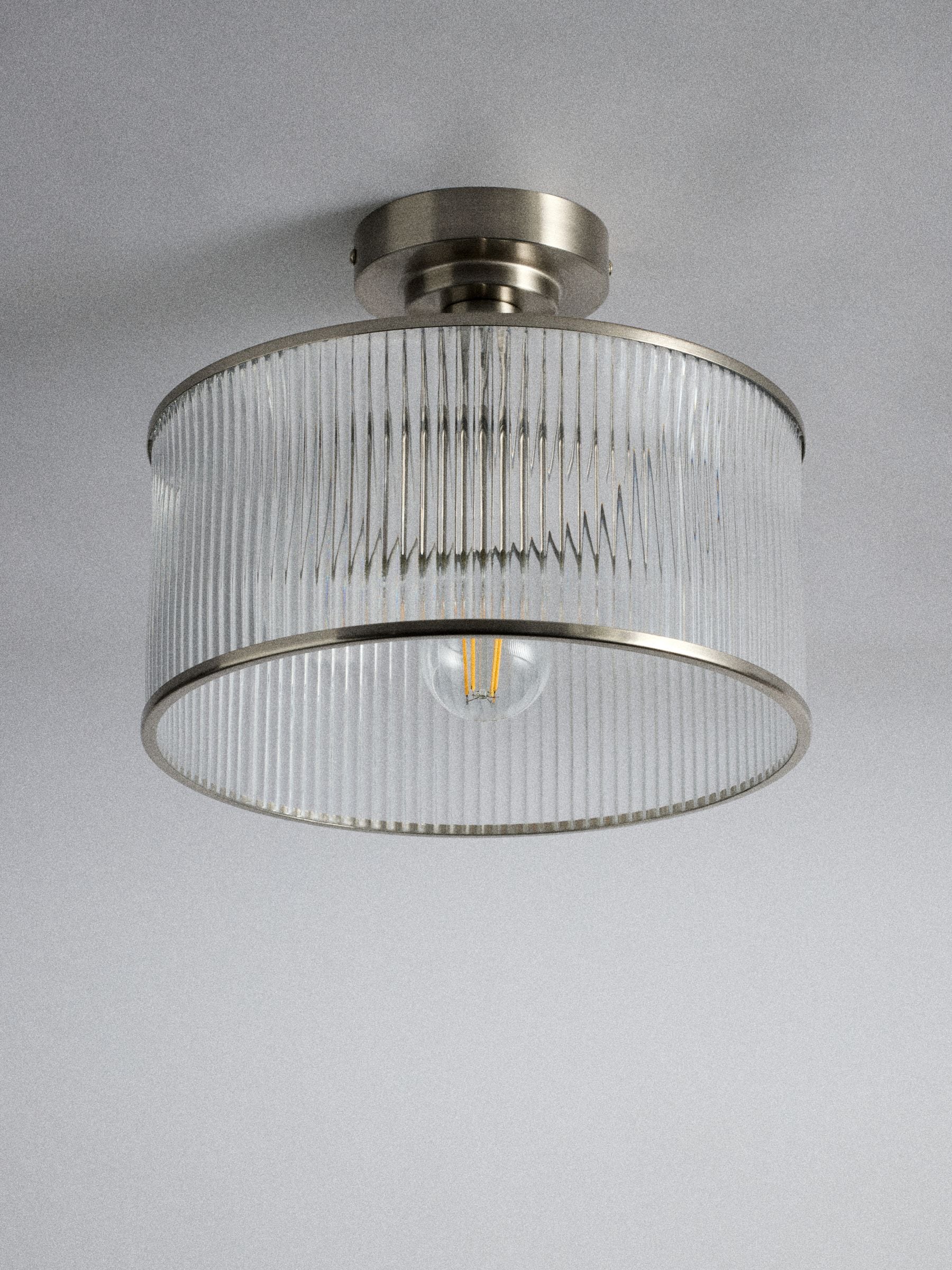 The Set ribbed glass flush lights 2 pack, imported from the UK