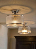 The Set ribbed glass flush lights 2 pack, imported from the UK