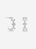 Inicio sterling silver celestial star hoop earrings - British product